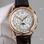 JH Swiss Copy Patek Philippe Perpetual Calendar Chronograph Rose Gold Watch